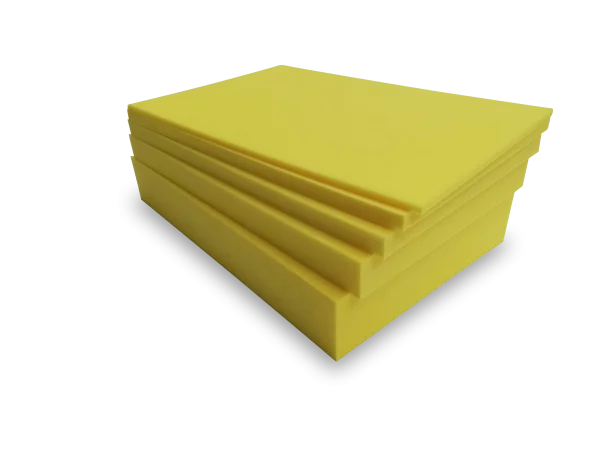 PE Schaumstoffzuschnitt in gelb