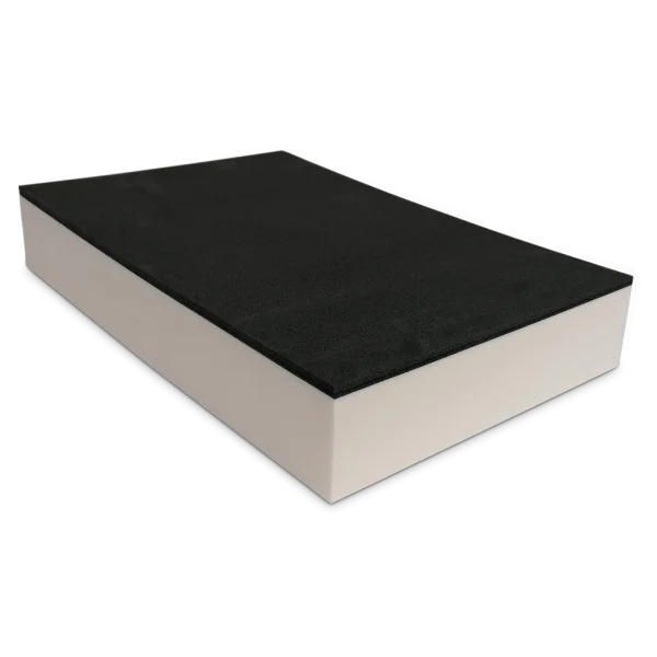 Werkzeugeinlage | Zuschnitt mit Topschicht 590 x 390 x 100 mm | schwarz - weiß