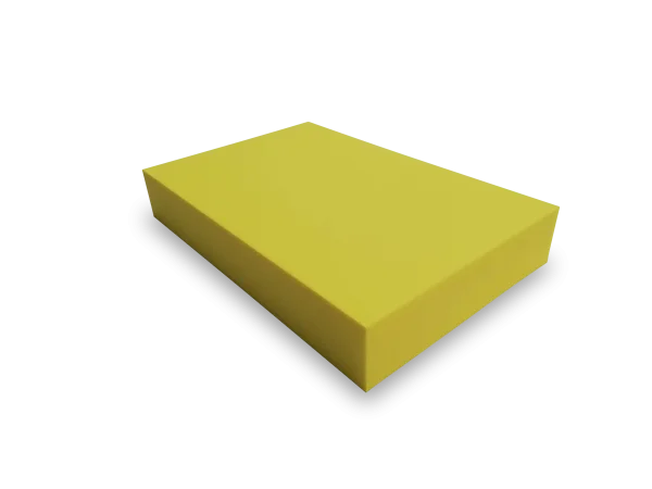 PE Schaumstoffzuschnitt 590 x 390 x 100 mm in gelb