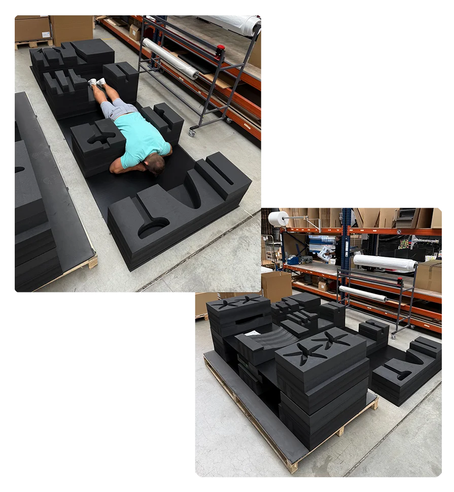 Schaumstoffverpackungen im großen Format