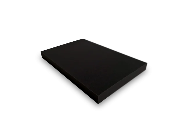 PE Schaumstoffzuschnitt 590 x 390 x 50 mm in schwarz