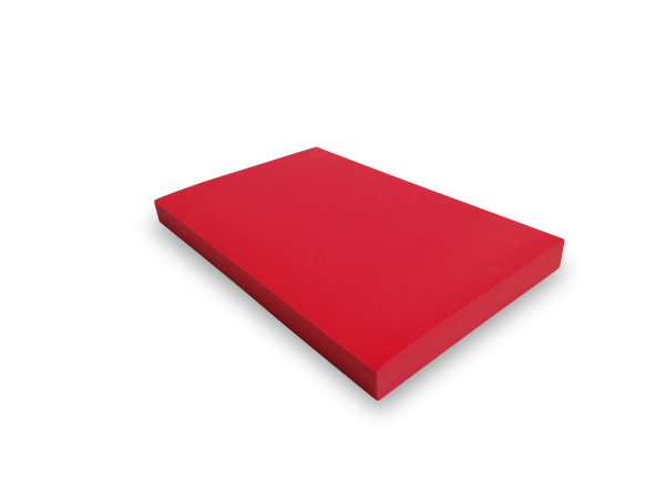 PE Schaumstoffzuschnitt 590 x 390 x 50 mm in rot PE Schaumstoffzuschnitt